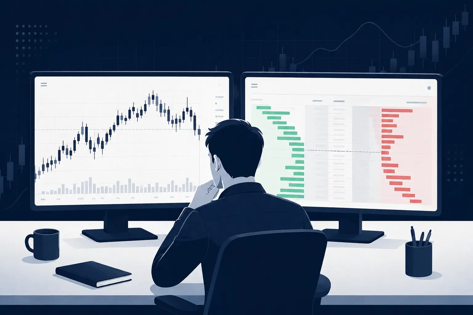 Beginner guide explaining trading, markets, orders, risk, and investment strategies